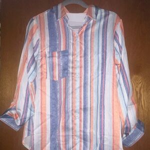 Striped Button-Up Shirt